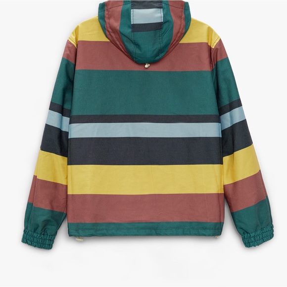 Zara- Men’s Hooded Striped Lightweight Jacket- Sz Large- NWOT- WOW!!!! - Picture 2 of 7